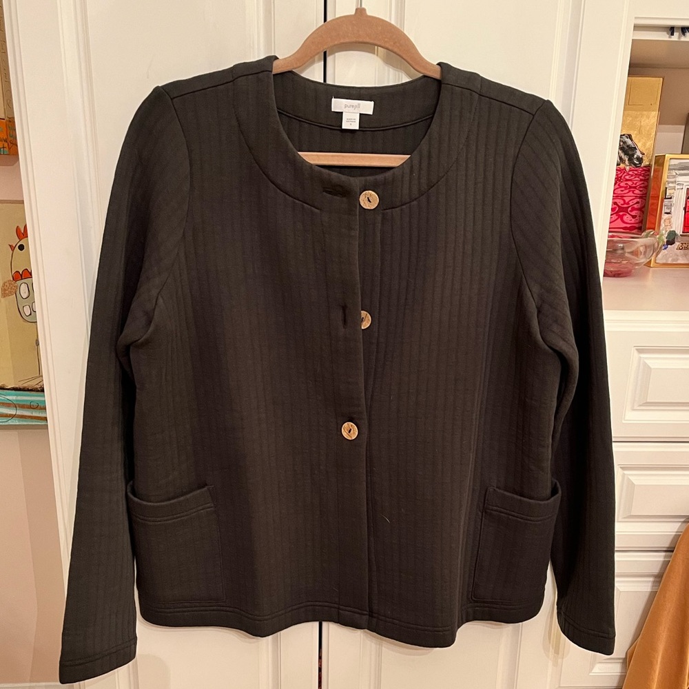 Jjill pure jill three button jacket like new. Small, worn once